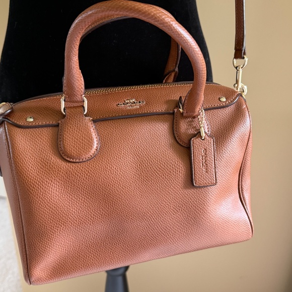 Coach Tan Leather Satchel Bag - Picture 4 of 9